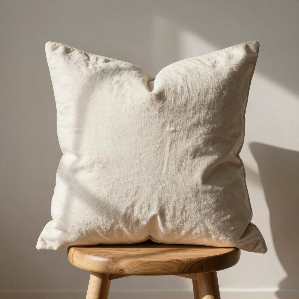 Heavy Grain Cotton Throw Pillow