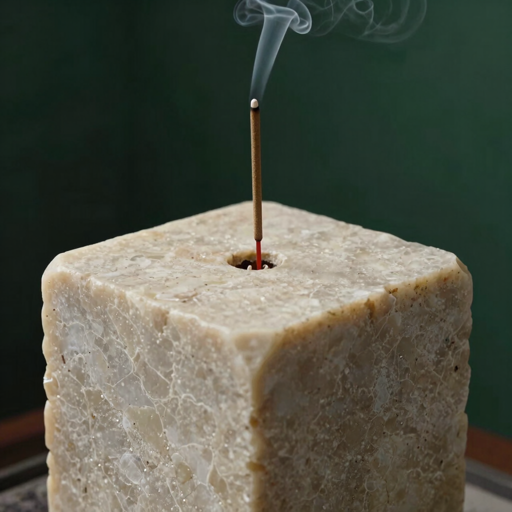 Monolith Travertine Incense Plinth
