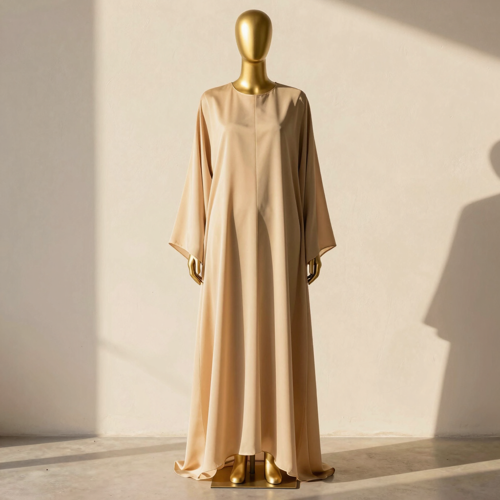 Nour Champagne Chiffon Abaya