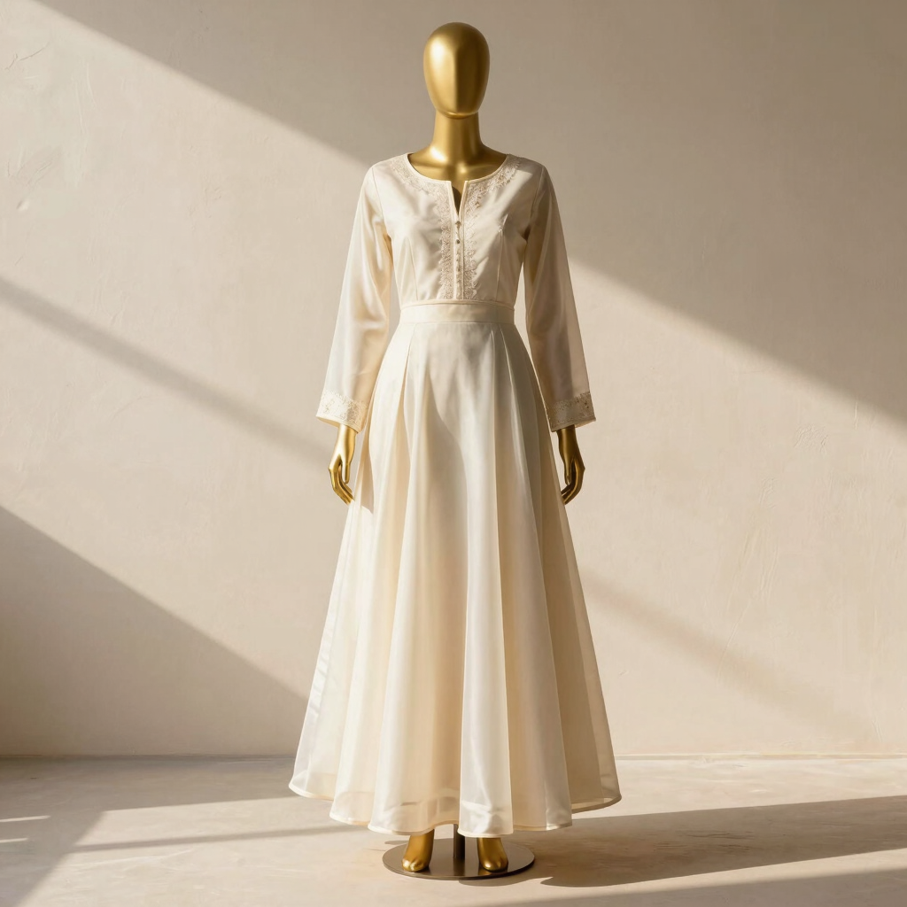 Elysian Ivory Organza Gharara