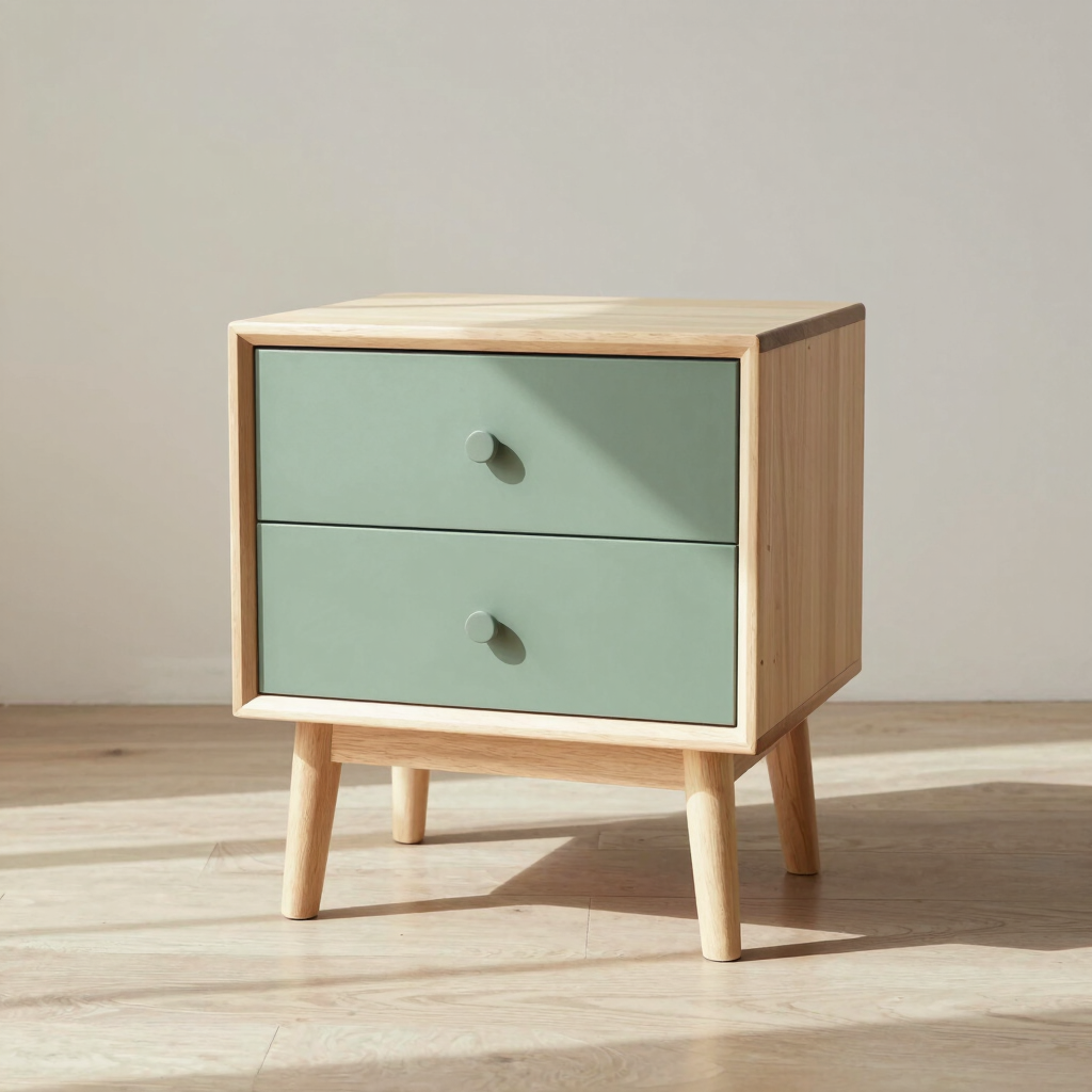 Sora Nightstand with Pastel Drawer