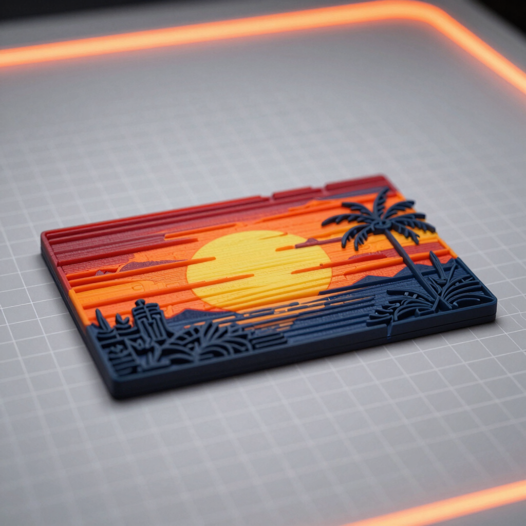 HueForge Atardecer Cyberpunk