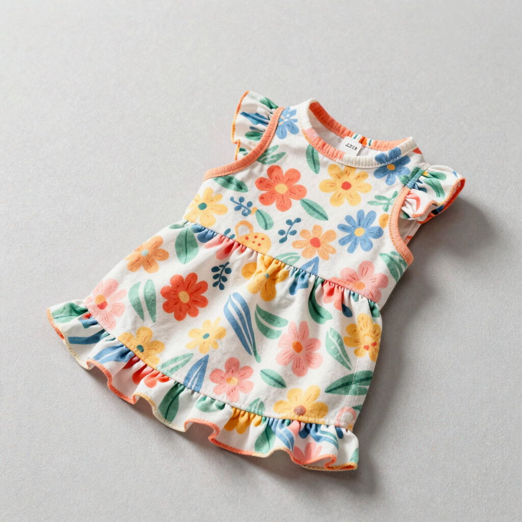 Vestido Floreado con Volantes