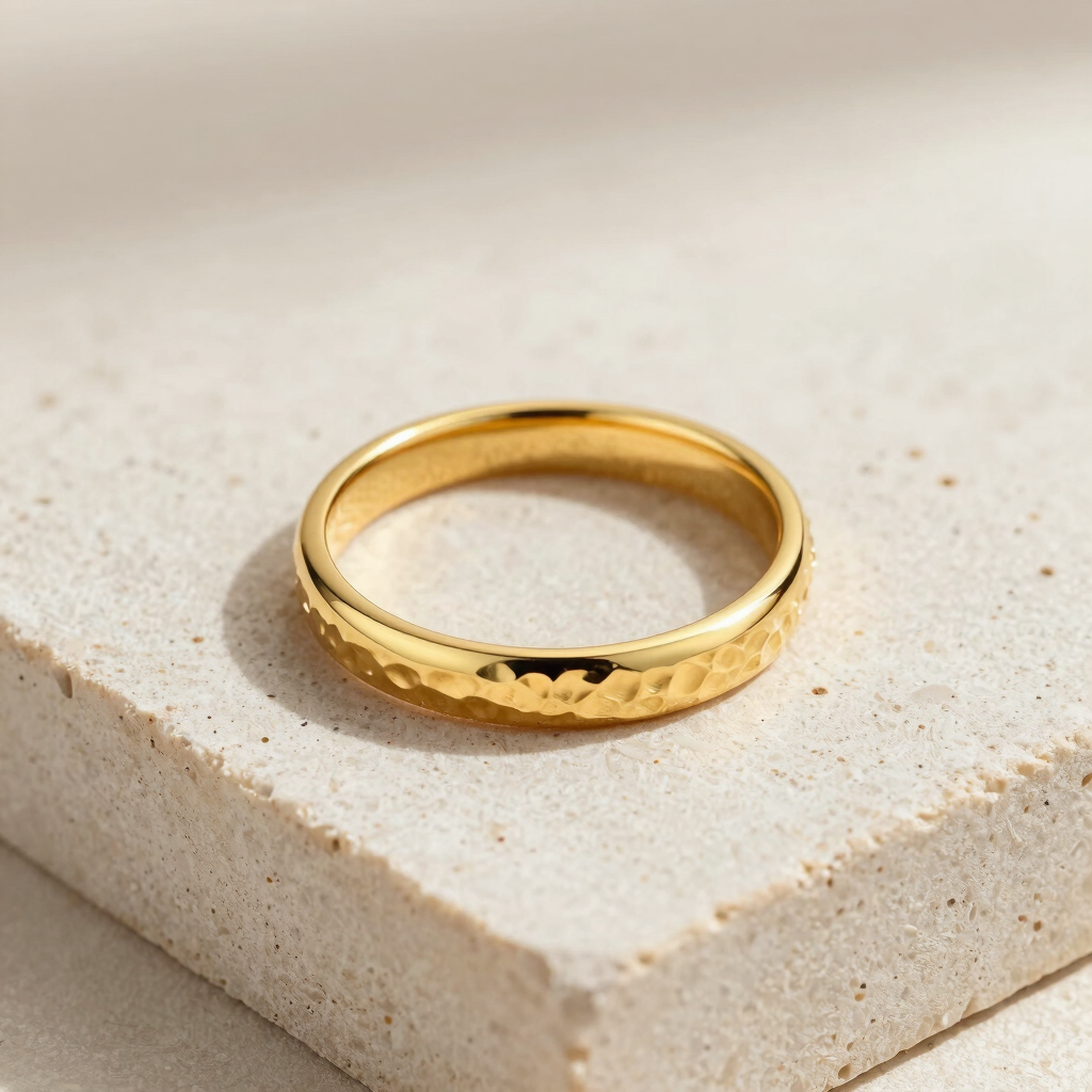 Bague Ajustable Martelée Lina
