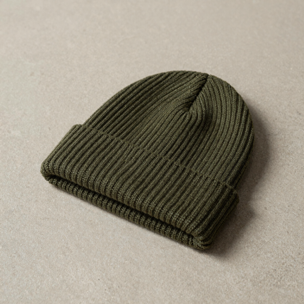 Gorro Beanie Ribbed Olive