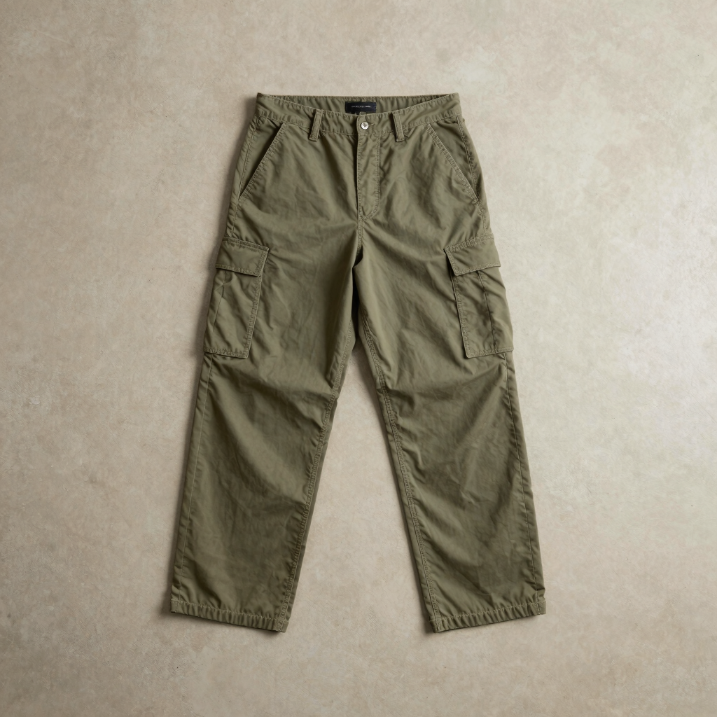 Pantalón Cargo Vintage Olive