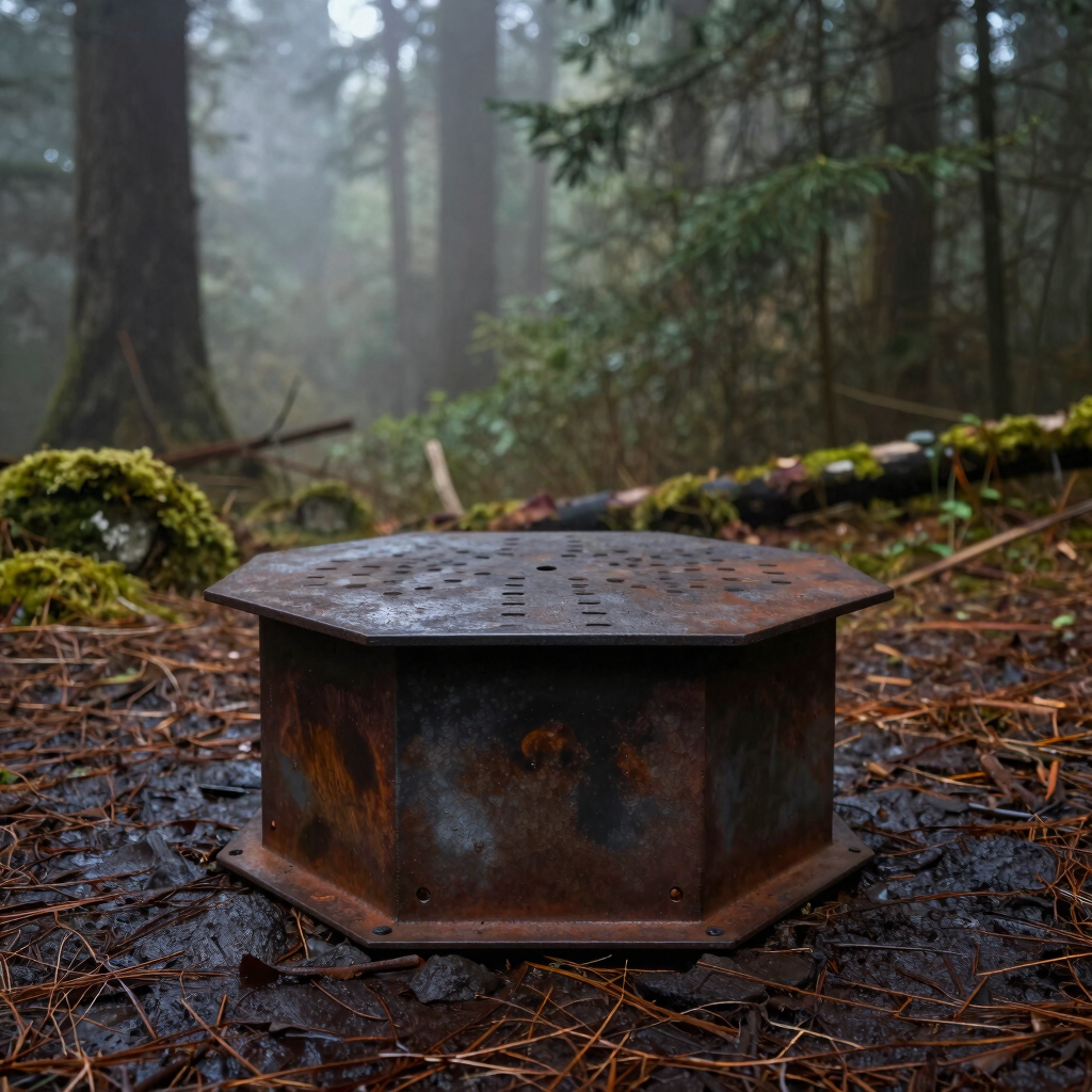 Hexagonal Forged Steel Fire Pit