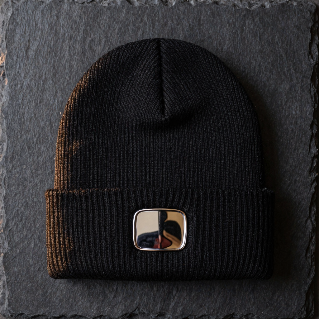 Gothic Script Metallic Beanie
