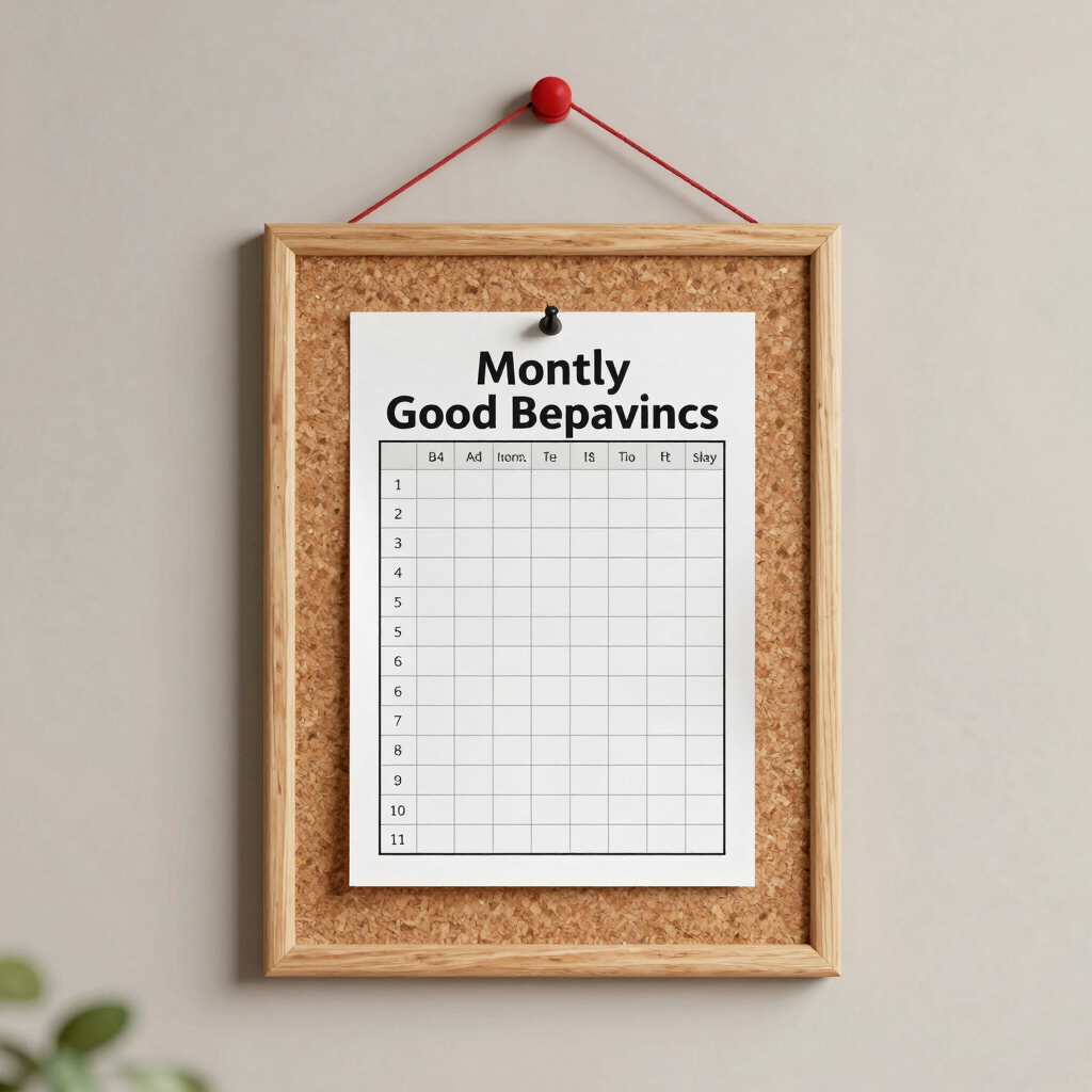 Monthly Good Behavior Chart PDF