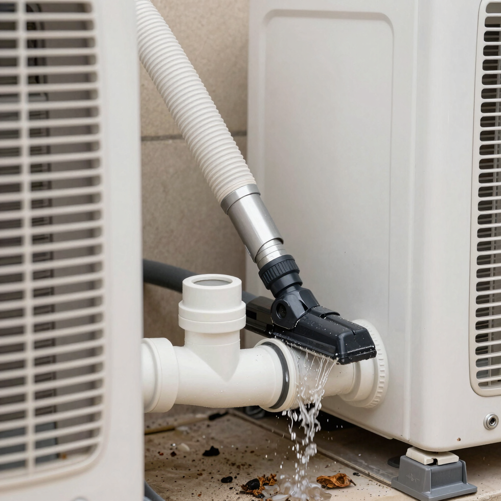 Clogged Condensate Drain Line Clearing