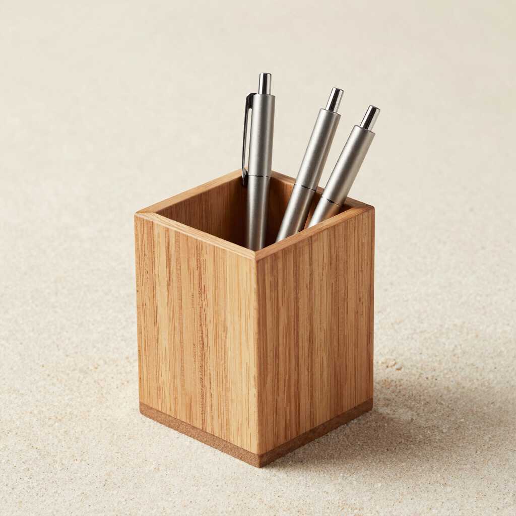 Minimalistiskt pennställ i ek