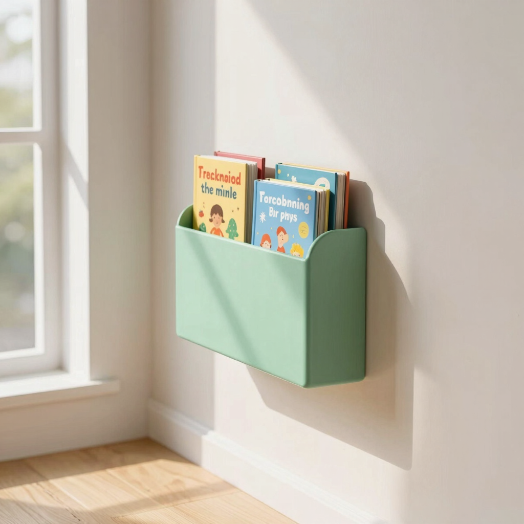 Aura Mint Wall Book Rack