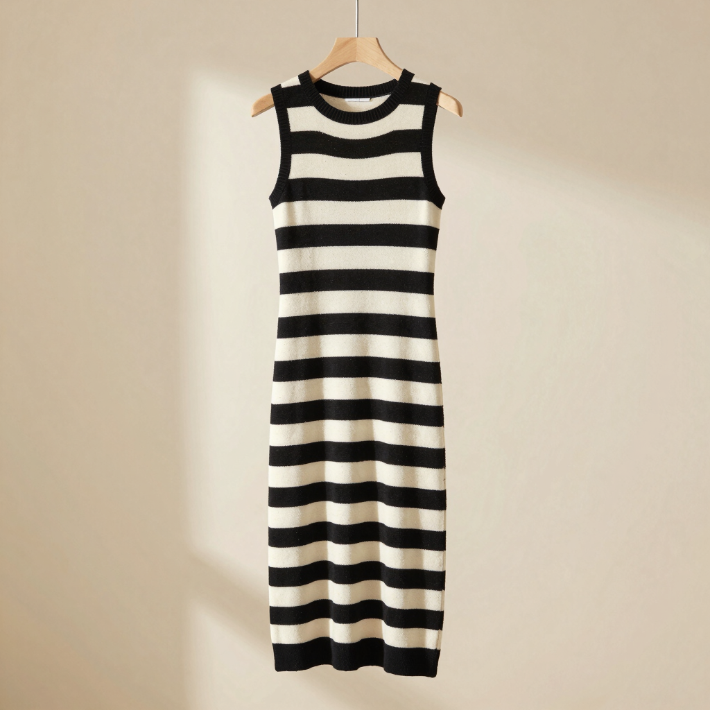 Vestido Midi Listrado