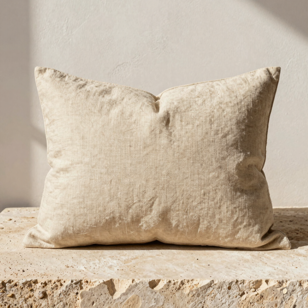 Raw Flax Pillow Cover