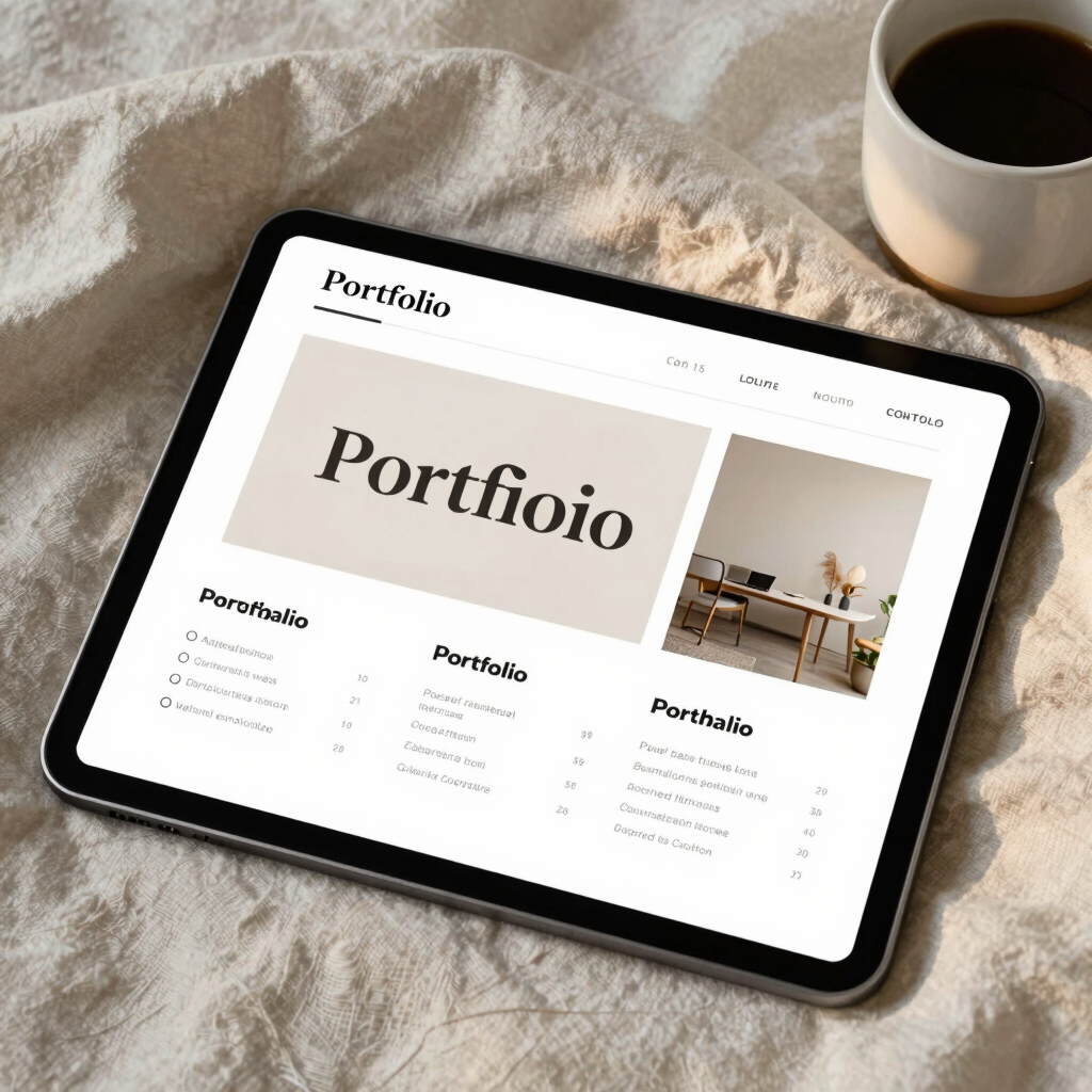 Template Portfólio - Editorial Serif