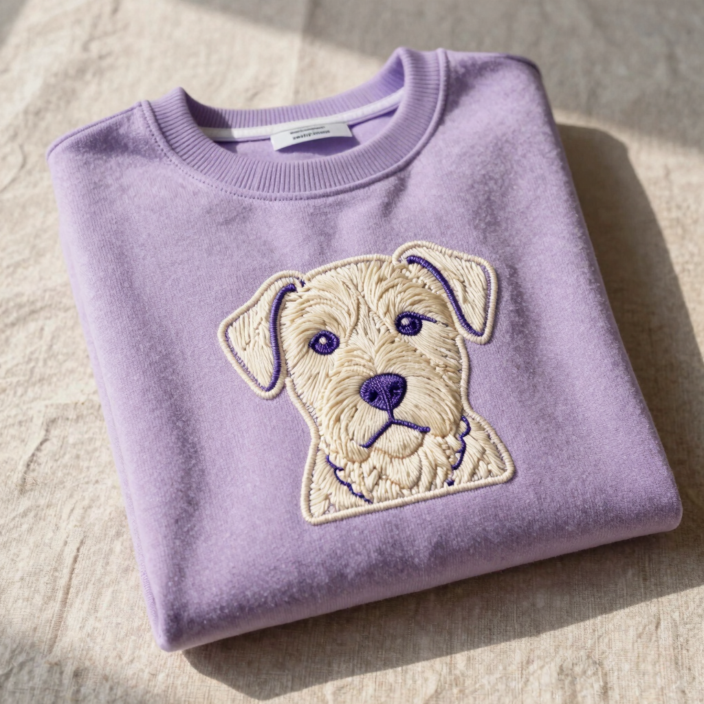 Custom Embroidered Pet Portrait Sweatshirt