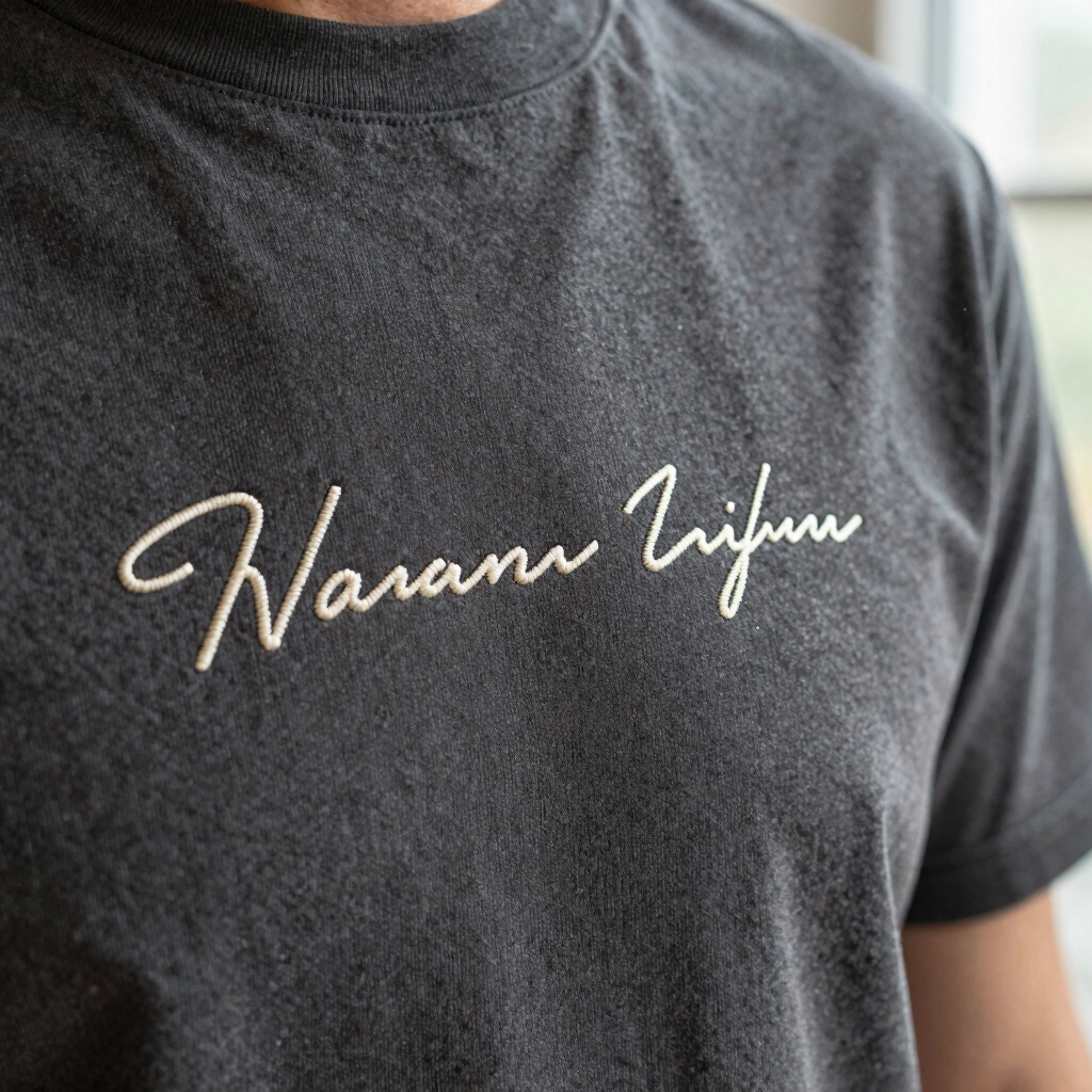 Custom Handwriting Embroidery Tee