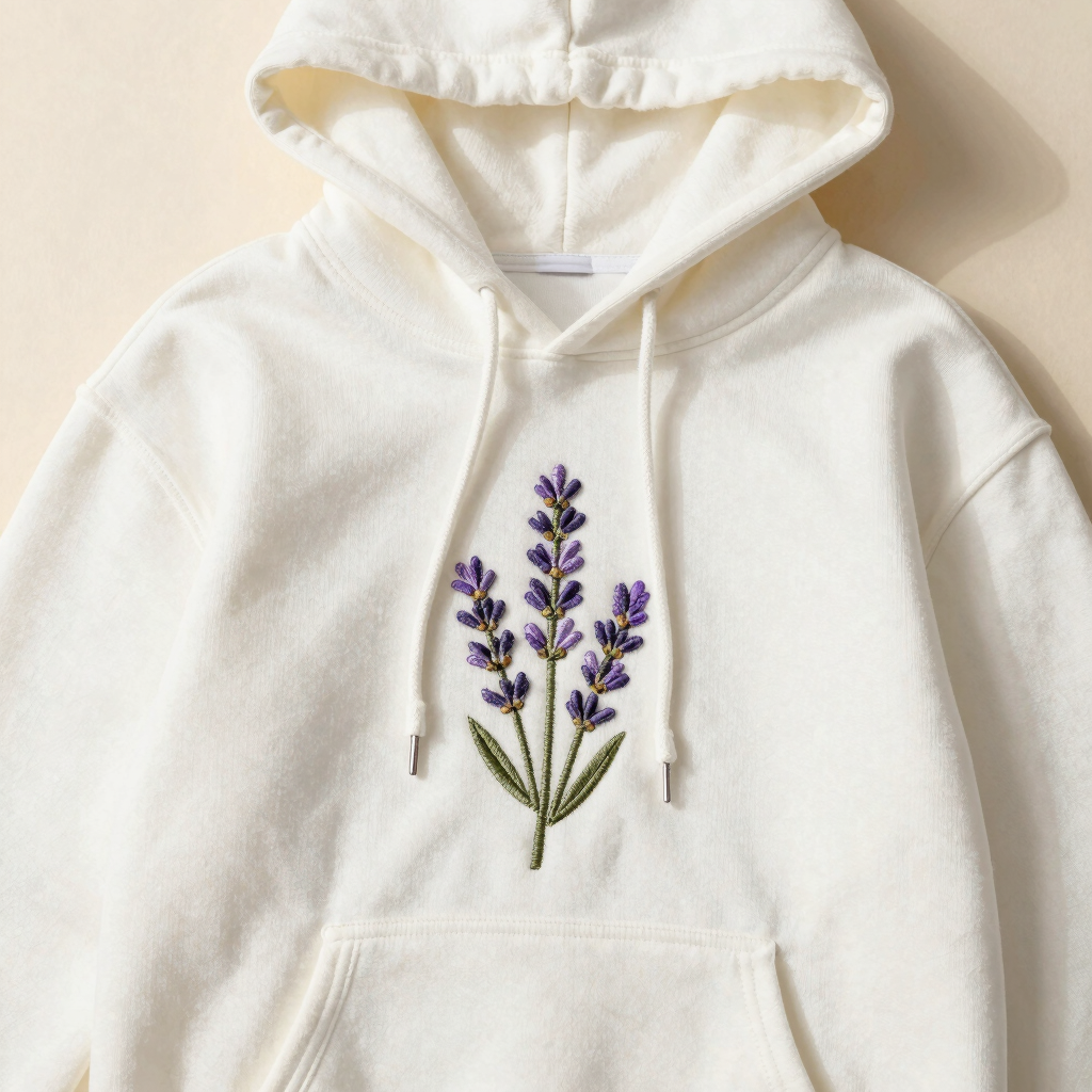 Minimalist Lavender Fields Hoodie