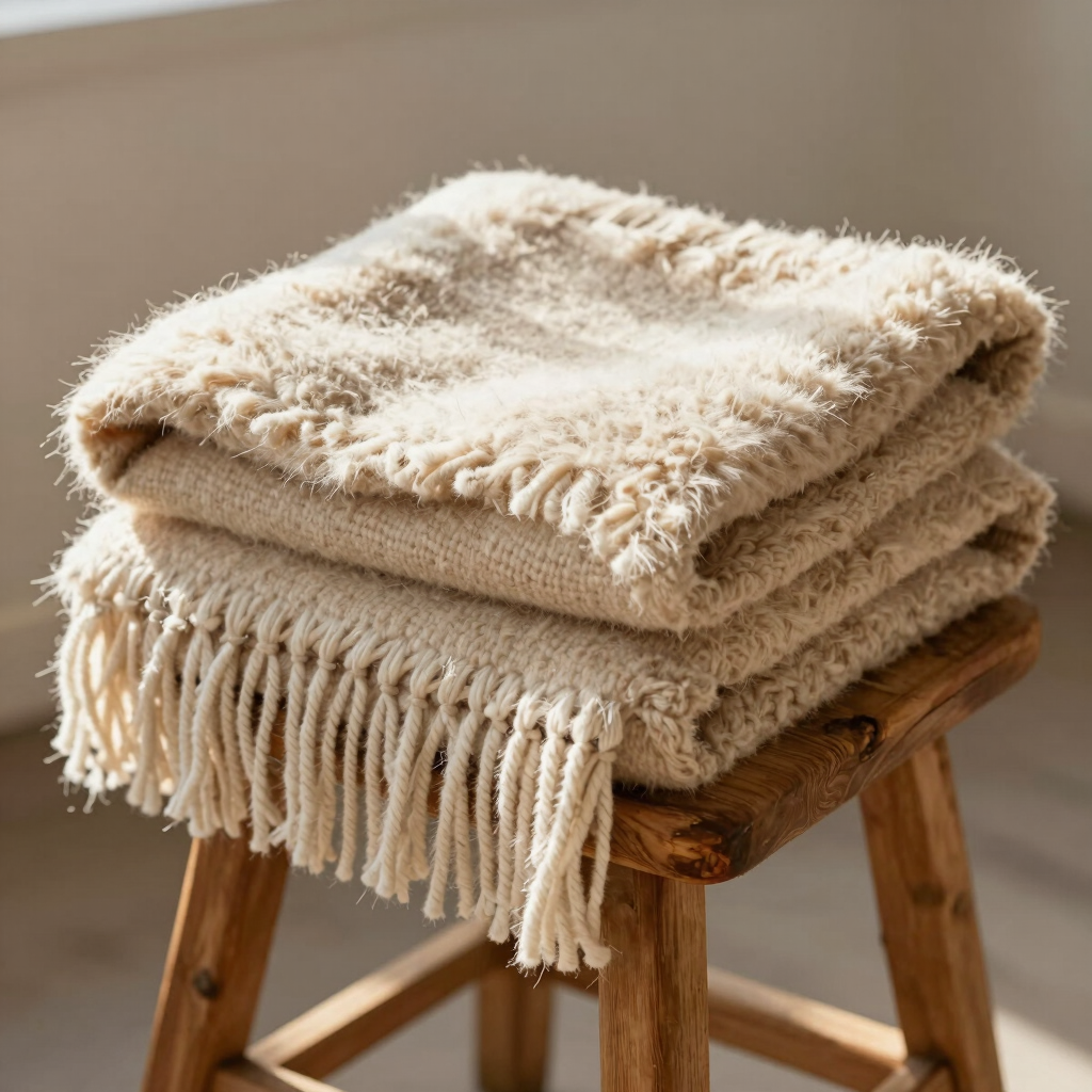 Loom-Woven Alpaca Throw