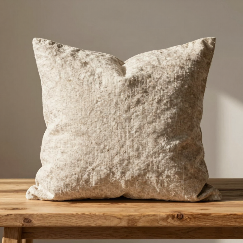 Raw Flax Linen Pillow Cover