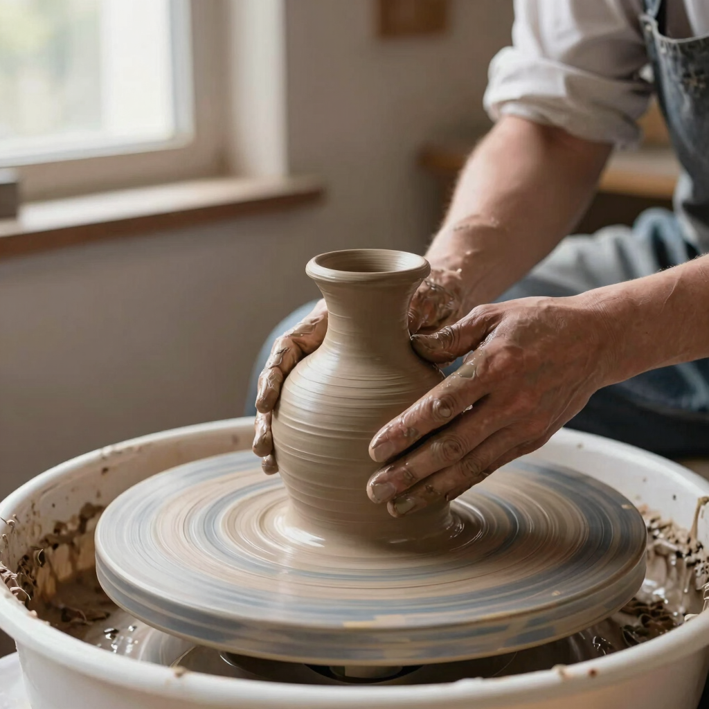 Atelier de poterie en terre cuite