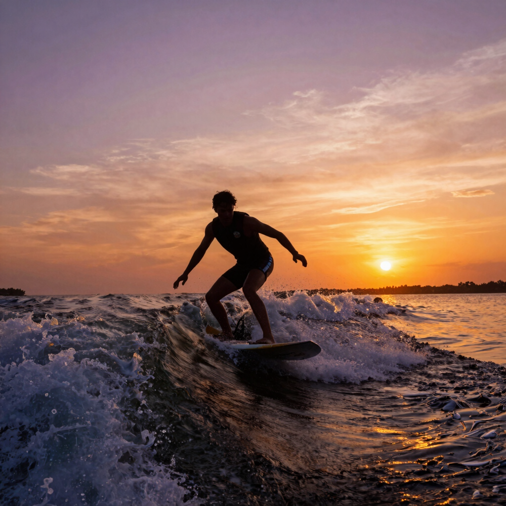 Sunset Wakesurf Session