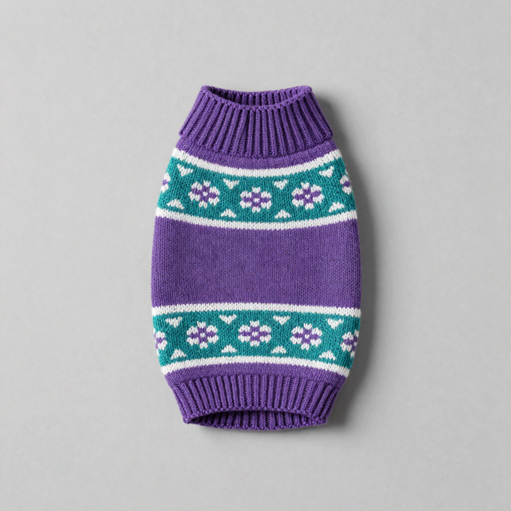 Suéter Tejido Violeta y Turquesa