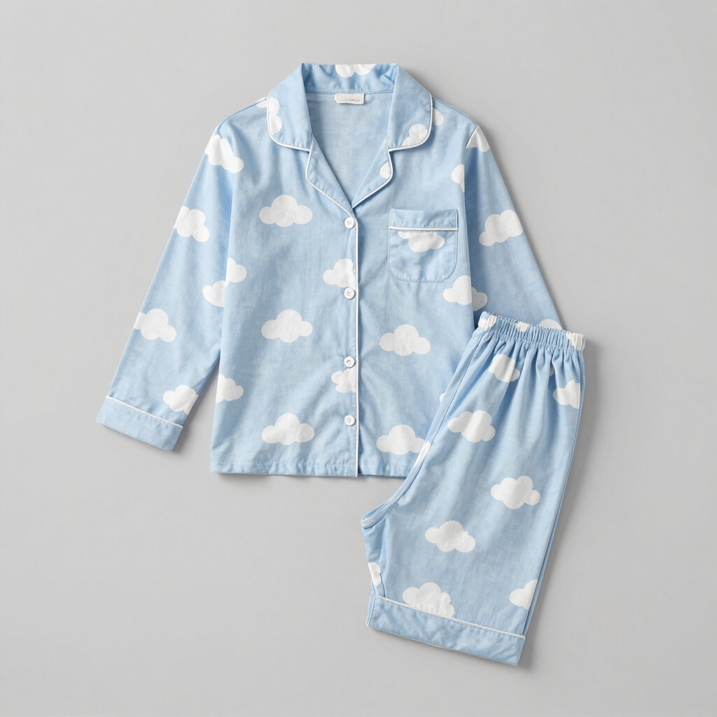 Pijama Algodón Nubes Felices