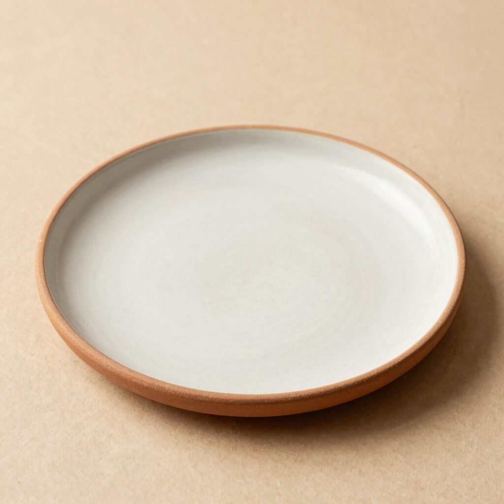 Terracotta Rimmed Dinner Plate