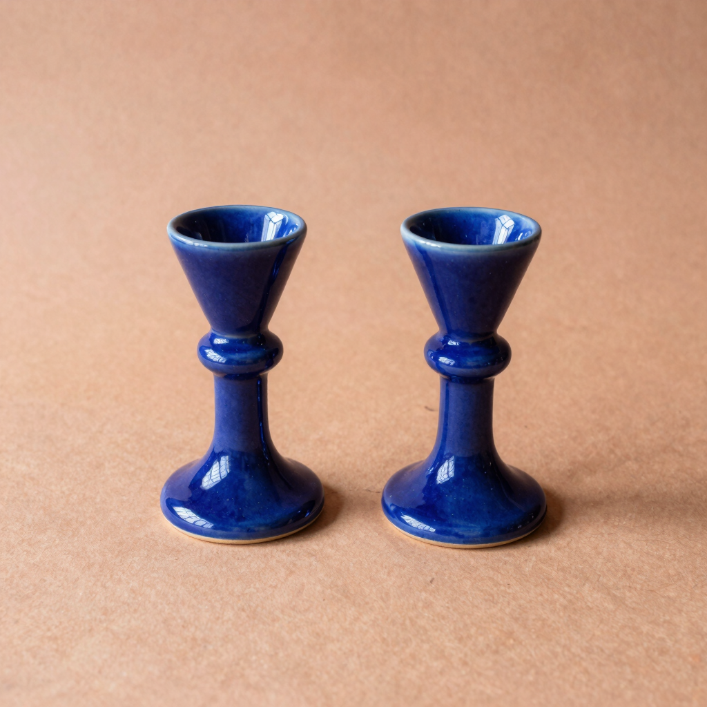 Taper Candleholder Set in Cobalt