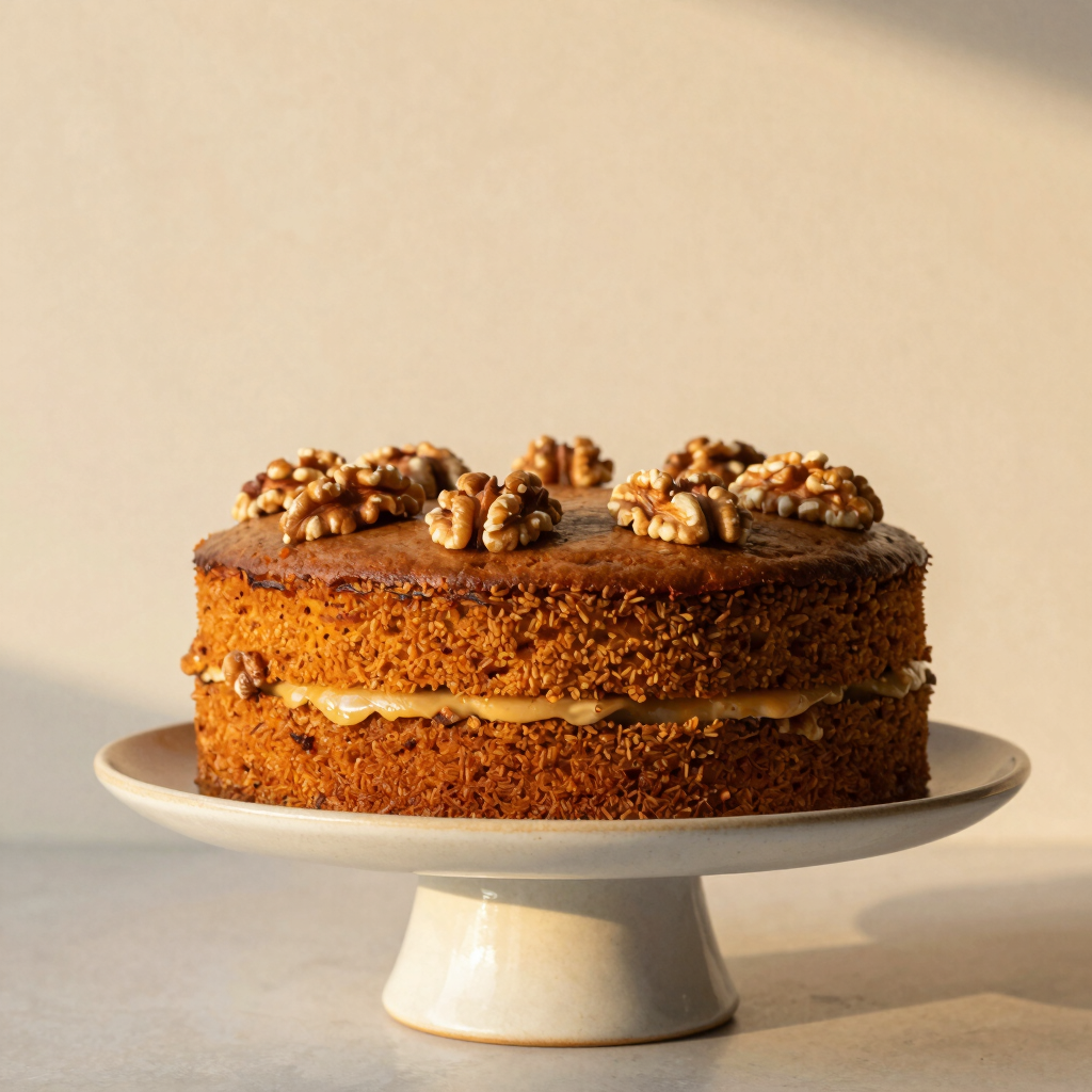 Spiced Carrot and Walnut Cake
