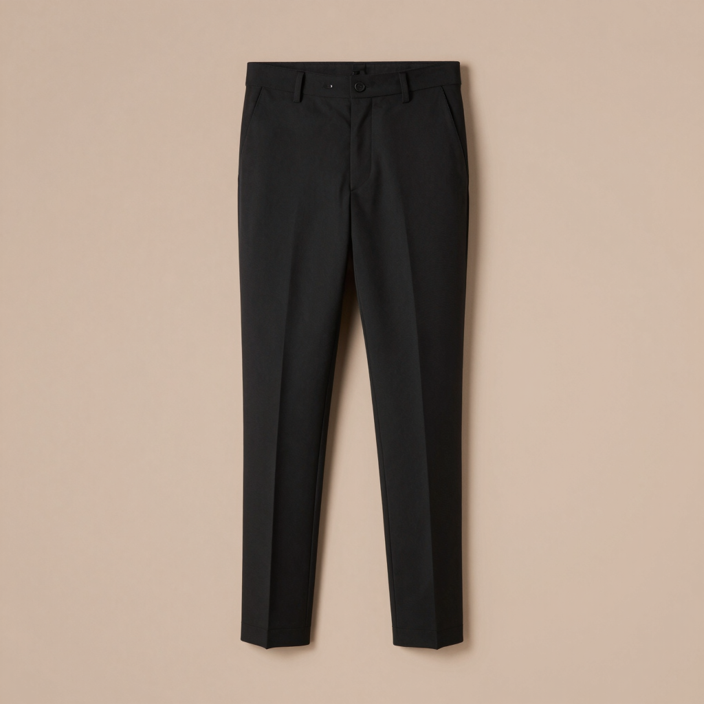Çift Pileli Sartorial Siyah Pantolon