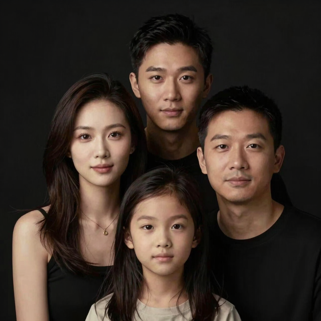 Retrato Familiar de Claroscuro