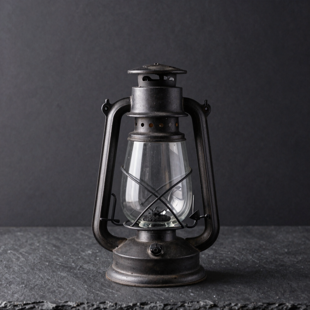 Estate Charcoal Glass Lantern