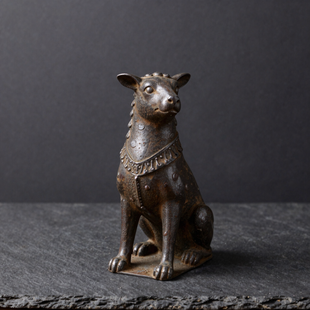 Sentinel Iron-Finish Garden Statue
