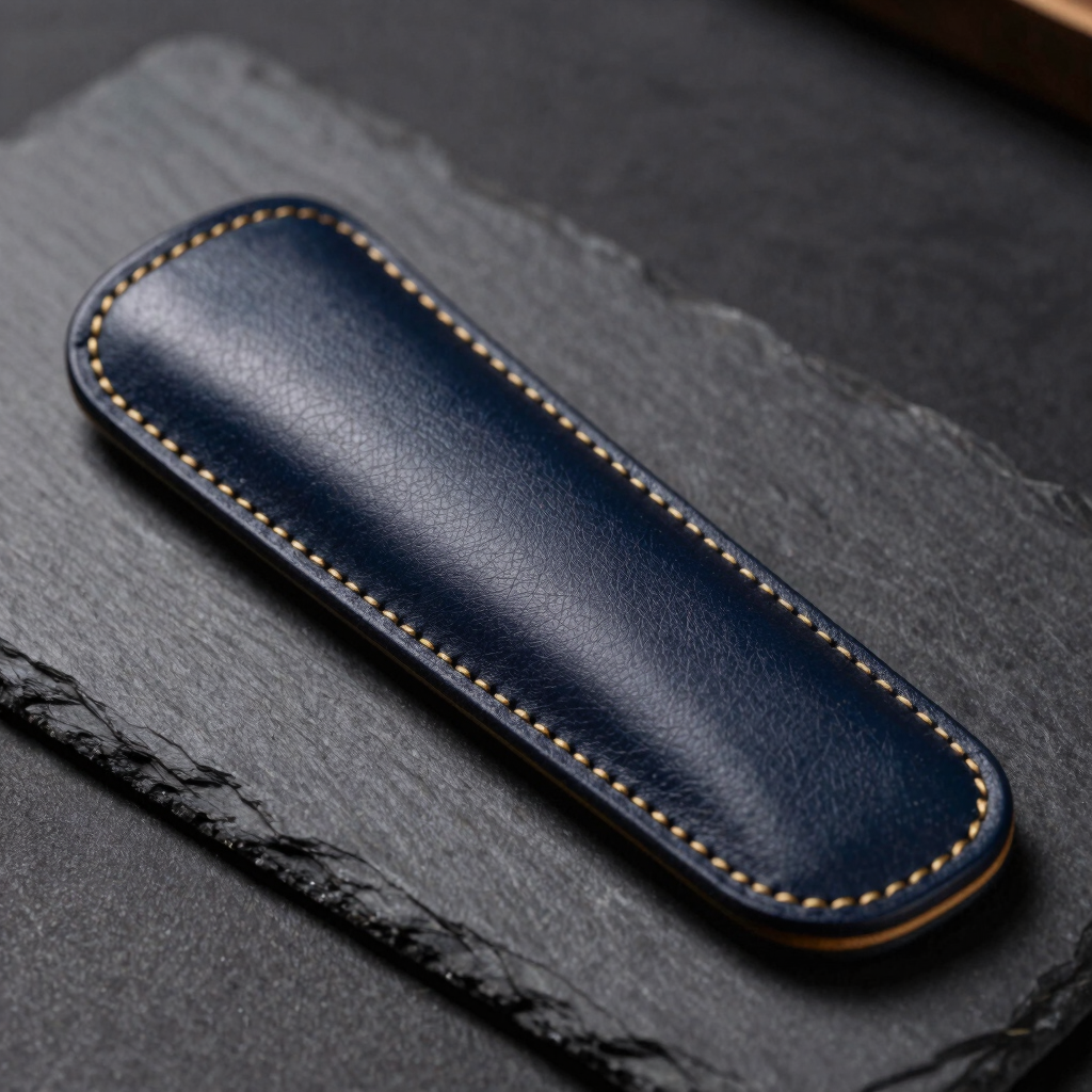 The Meridian Leather Pen Sleeve