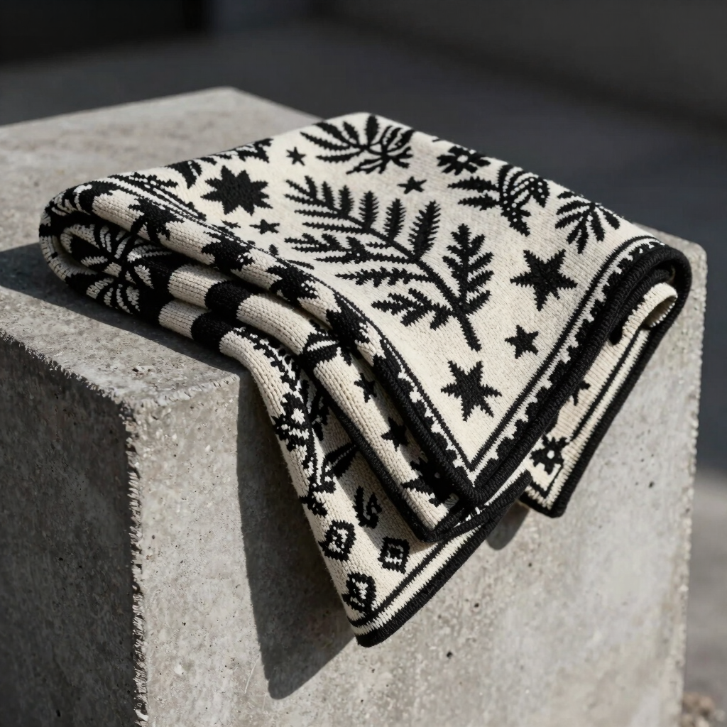 Botanical Star Jacquard Blanket