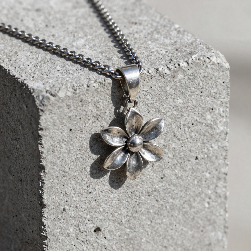 Delicate Lily Pendant Chain