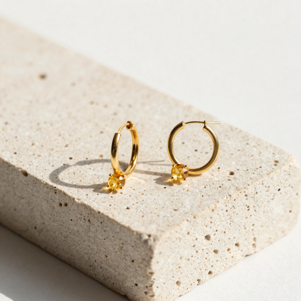 Créoles Lumière en Citrine