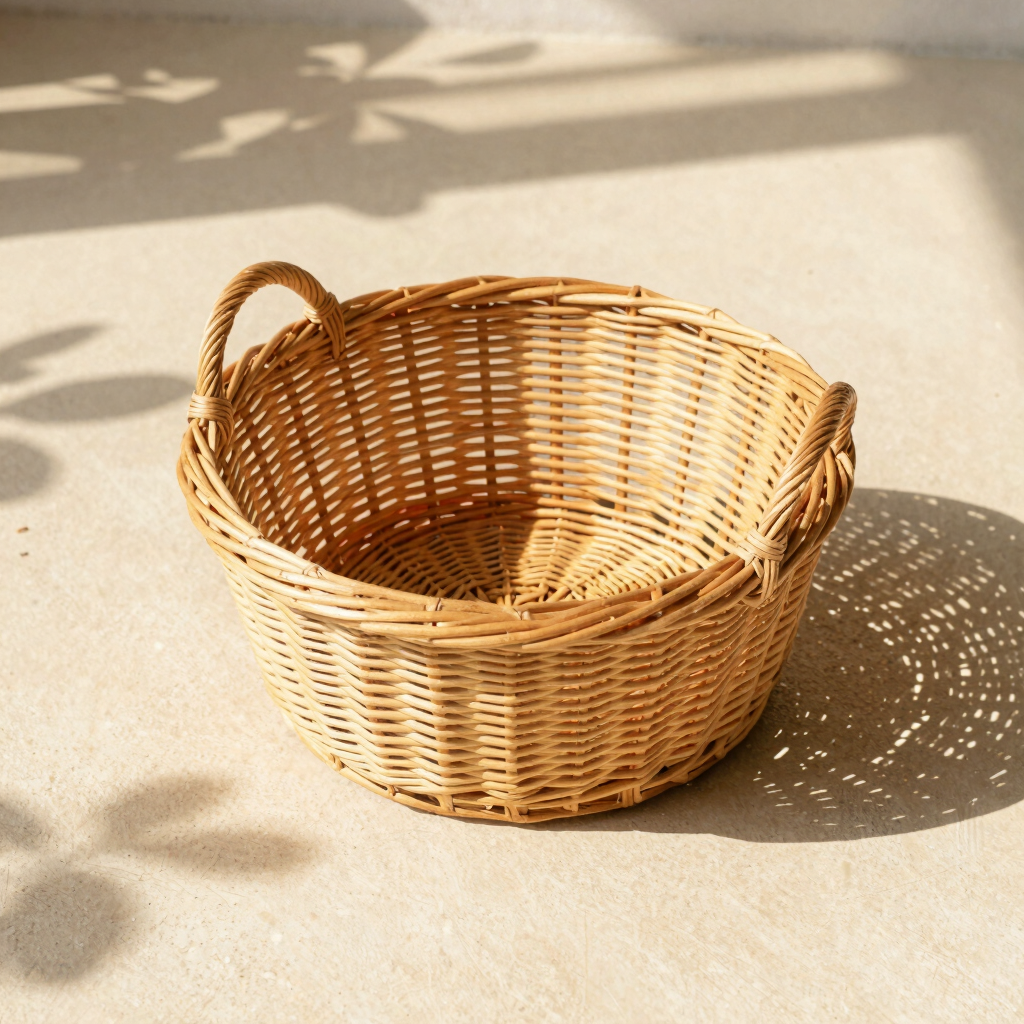 Hand-Woven Willow Market Basket