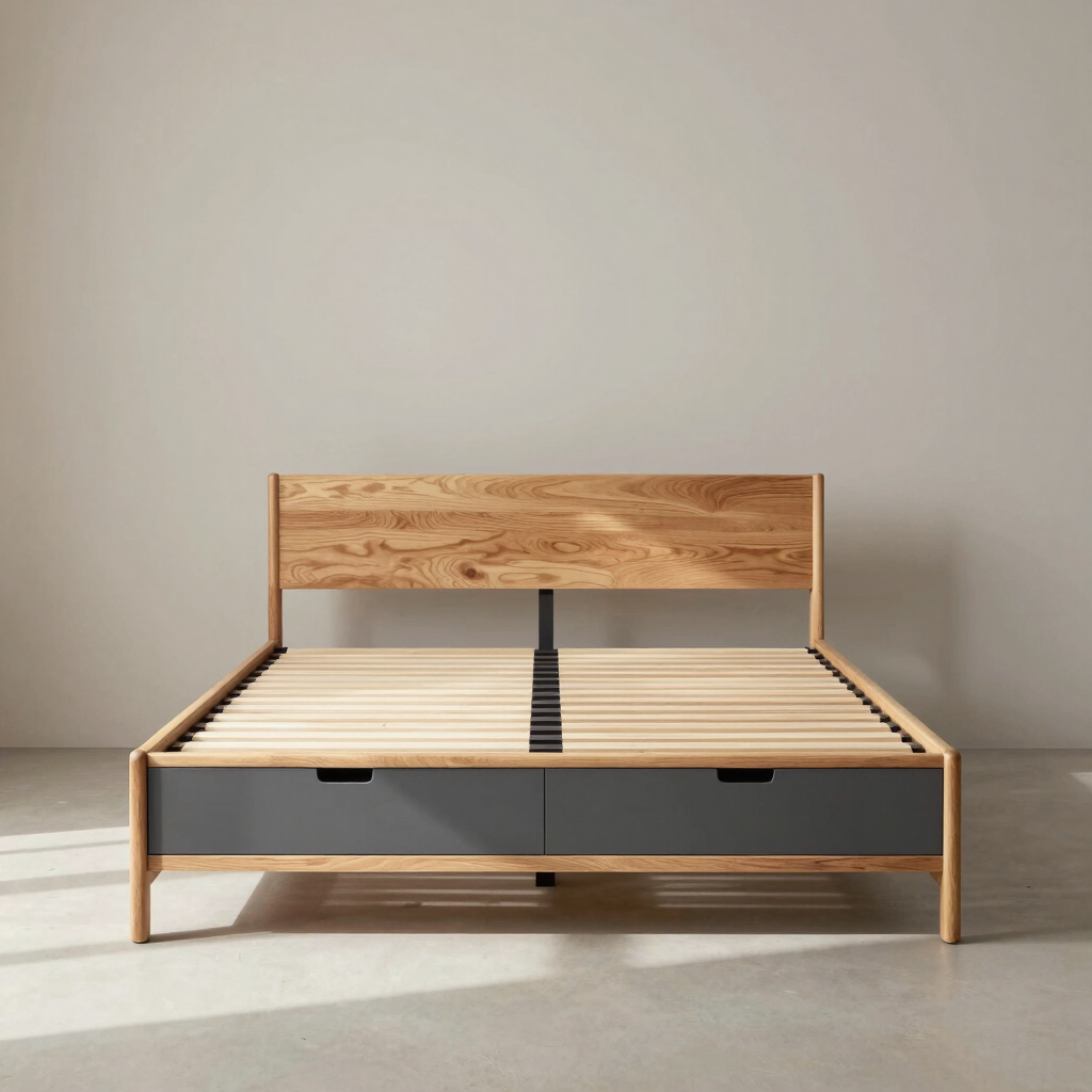 Apex Oak Twin XL Storage Bed