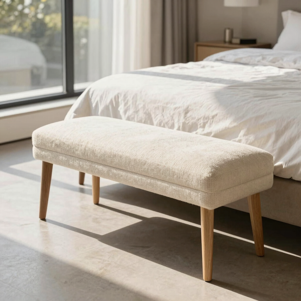 Cozy Bouclé Accent Bench