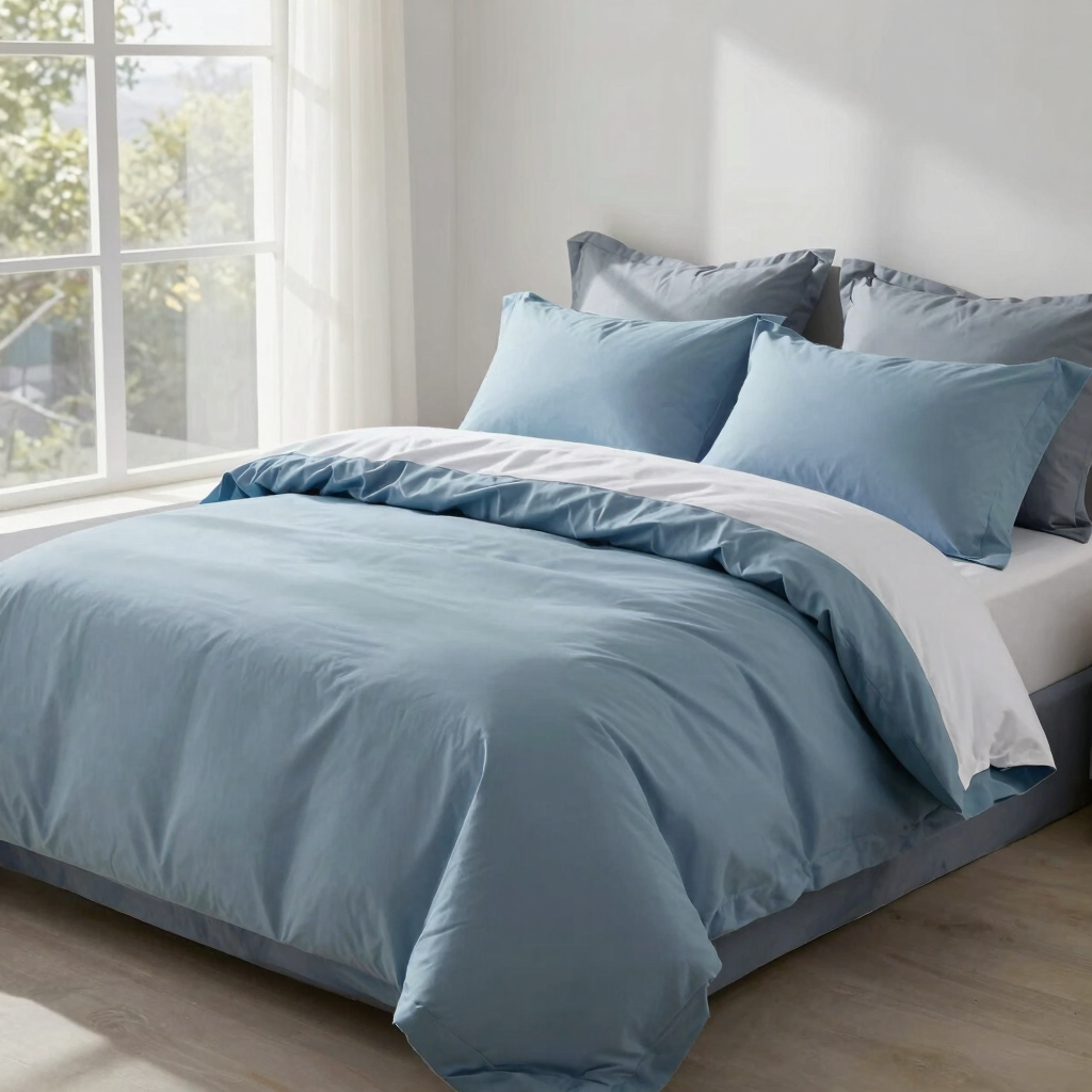 Slate Blue Eucalyptus Duvet Set