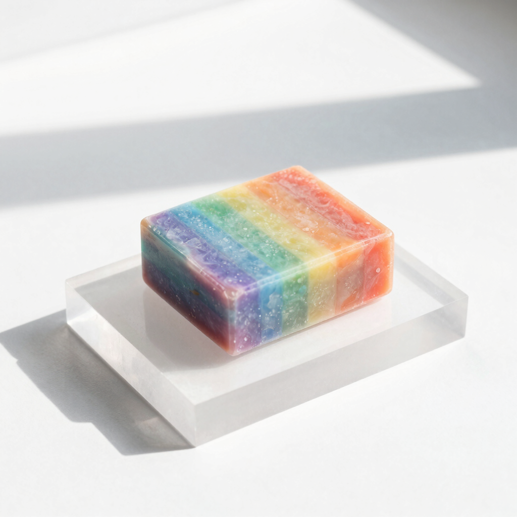 Rainbow Splash Soap Block