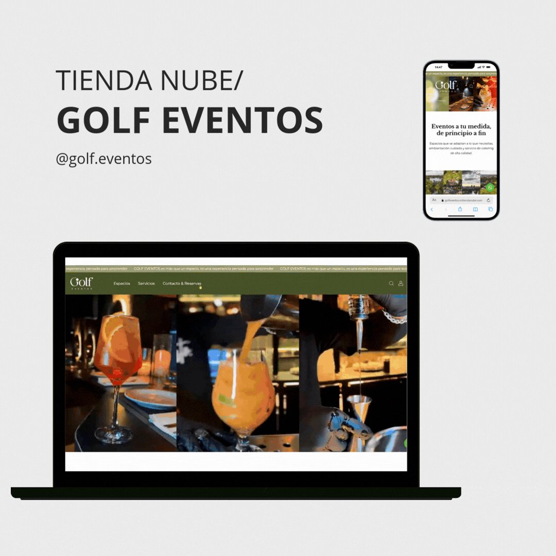 tienda nube golf eventos