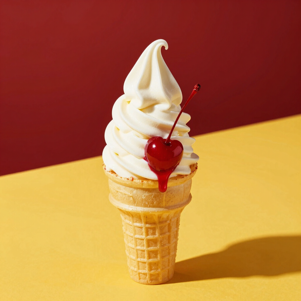 Cherry-Dipped Soft Serve