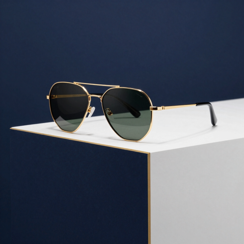 Solstice Geometric Gold Aviator