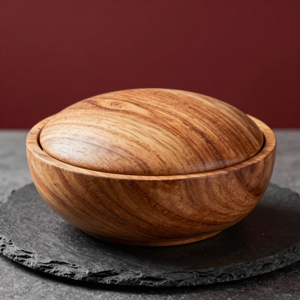 Traditional Hand-Carved Wooden Dappa