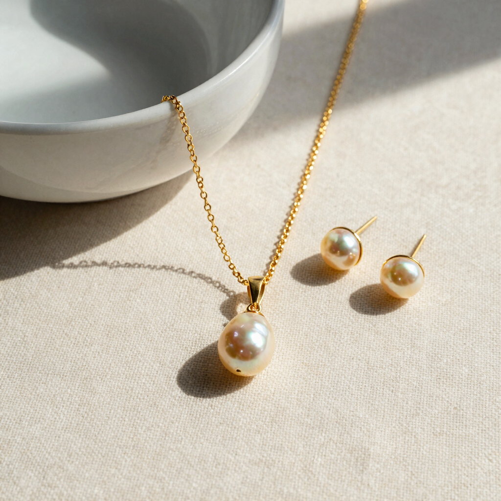 Verona Pearl Pendant Set