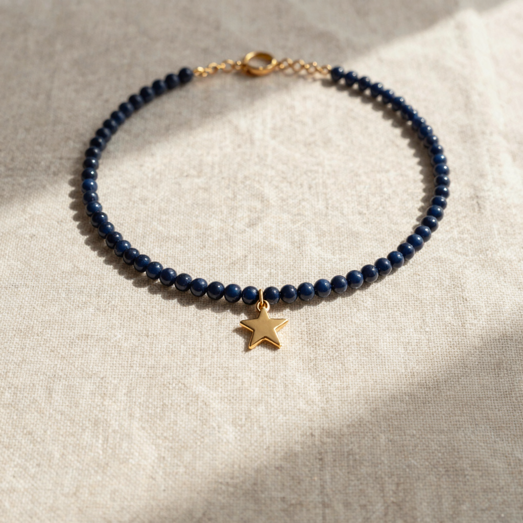 Midnight Cosmos Beaded Choker